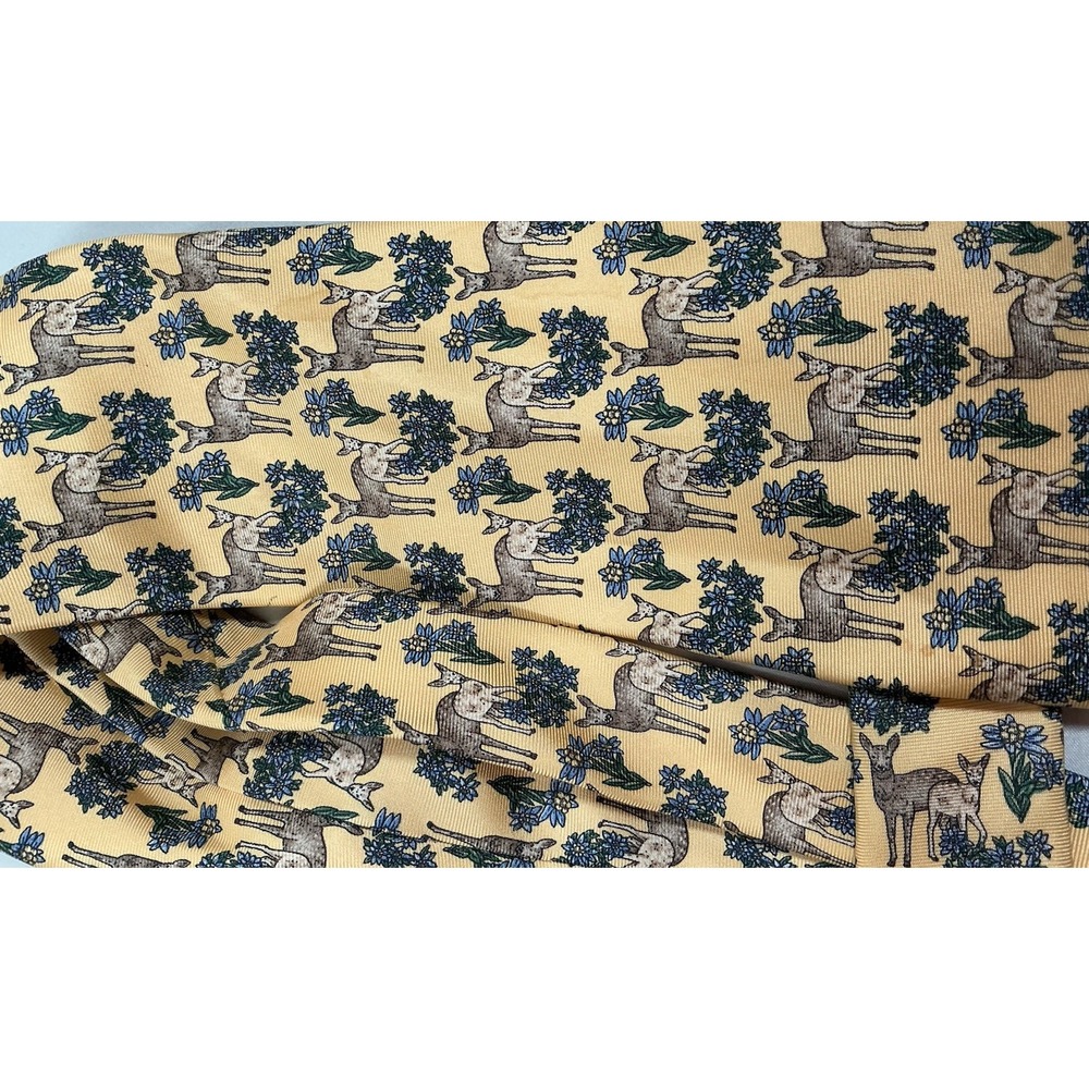 Beaufort Tie Rack Silk Tie Deer/Tree Italy